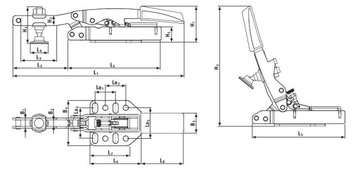 Вертикальный зажим Bessey STC-HH50 с горизонтальным основанием