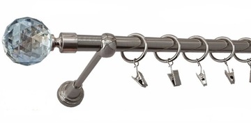 ХРУСТАЛЬНЫЙ КАРДИНСОВЫЙ 260 см ОДИНОЧНЫЙ 2,6 карниз 19