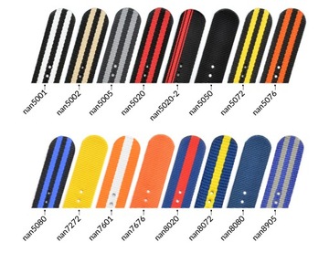 РЕМЕНЬ НЕЙЛОНОВЫЙ NATO G10 22 ММ, 50 ЦВЕТОВ, РАЗМЕРЫ