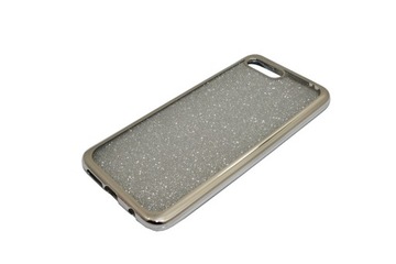 ETUI Guma GLOSSY HQ do Honor 10 COL-L29 SREBRNY