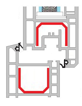 Уплотнитель оконный s-834x VEKA WEKA