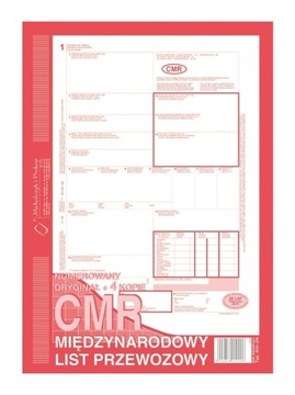 P-CMR CMR 800-2N MIĘDZYNARODOWY LIST PRZWOZOWY