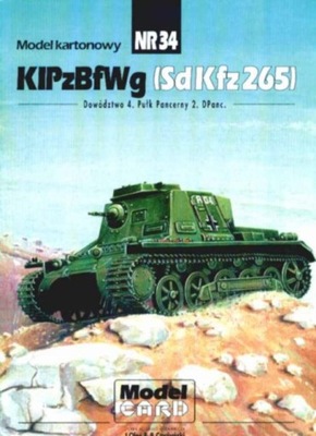 Model Card nr 34 KIPzBfWg (SdKfz265)