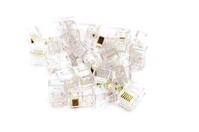 WTYK TELEFONICZNY RJ12 6P6C 100 SZTUK RJ-12