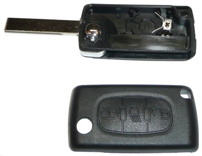 Корпус ключа pilot citroen c2 c3 c4 c5 c6 nowa фото №1
