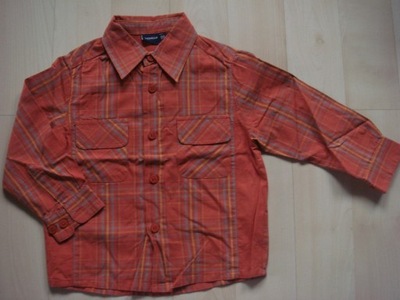 MATARELLO pomarańczowa koszula w kratę r.98