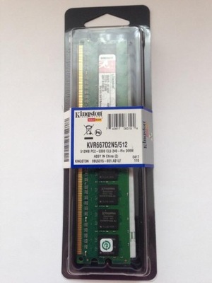 Pamięć RAM KINGSTON DDR2 512MB 667MHz PC2 5300U