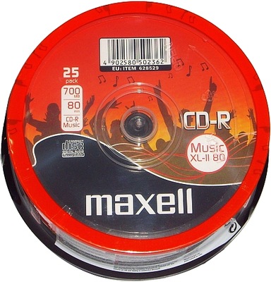 Płyta CD-R Maxell CD AUDIO Music XL-II 80min 50szt