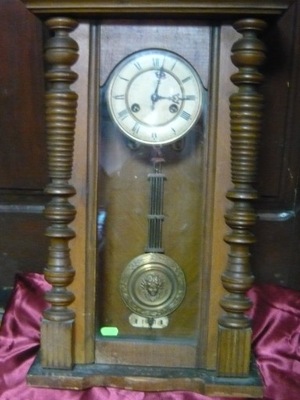 Stary kolekcjonerski zegar wiszący sprawny antyk
