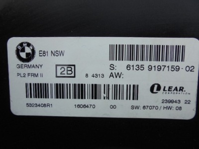 MODULE LIGHT BMW E81 NSW PL2FRM2 9197159 - milautoparts-fr.ukrlive.com