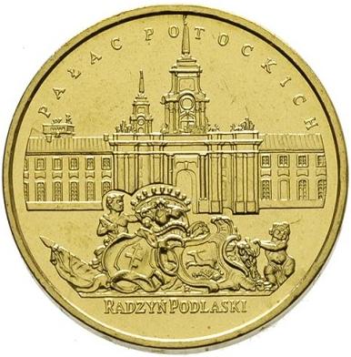 Moneta 2 zł Pałac Potockich w Radzyniu Podlaskim