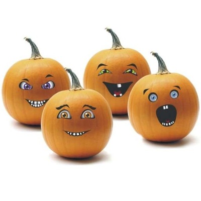 NAKLEJKI na dynie DYNIA BUZIE MINY dekoracja HALLOWEEN dzieci prezent 4szt