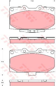 PADS BRAKE TRW NISSAN 200SX S15 SUBARU IMPREZA - milautoparts-fr.ukrlive.com