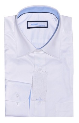Elegancka męska koszula XL 43 biała slim fit