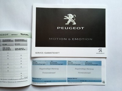 PEUGEOT CARNET DE SERVICE GWARANCYJNA NIEMIECKA ÉTAT NOUVEAU ALLEMANDS - milautoparts.fr