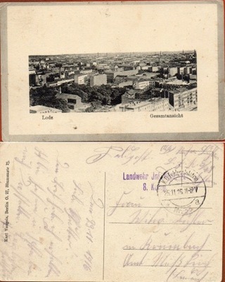 Łódź Widok ogólny 1916r.