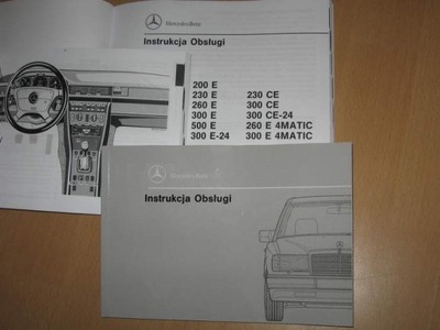 Mercedes E klasa instrukcja obsługi W124 benzynowe