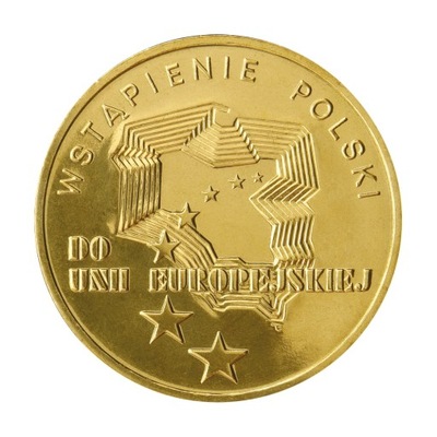 Moneta 2 zł Wstąpienie Polski do Unii Europejskiej