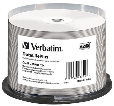 Verbatim CD-R Printable No ID DataLifePlus szt 50