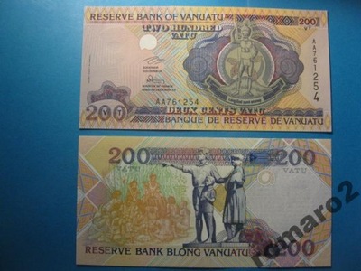Banknot Vanuatu 200 Vatu P-8a ! 1995 AA !! UNC