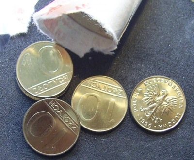 10 zlotych 1990 stan menniczy z rolki