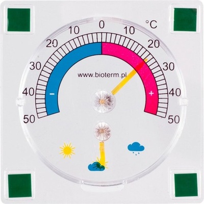 BIOTERM TERMOMETR/HIGROMETR PRZYKLEJANY TEMPERATUR