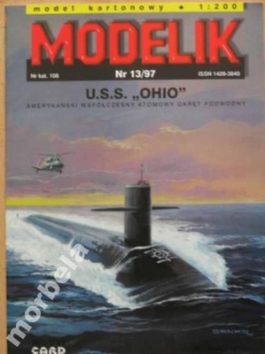 Modelik nr 13/97 Atomowy okręt podwodny USS OHIO