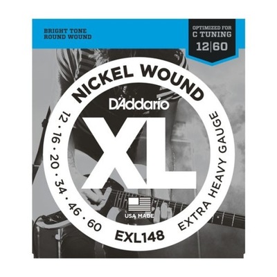 D'Addario EXL148 12-60 struny DROP C TUNING