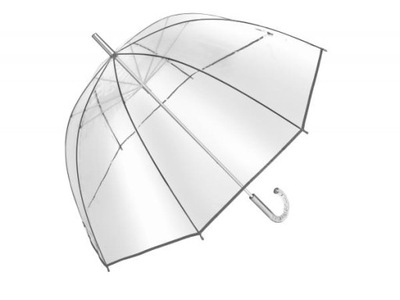 DUŻY Parasol PRZEZROCZYSTY TRANSPARENTNY na ślub wesele głęboki