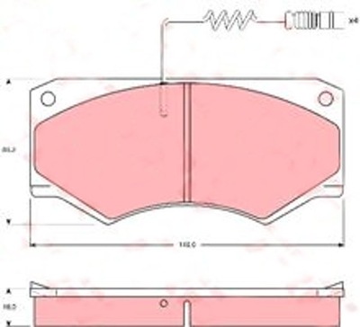 SABOTS DE FREIN DE FREIN MERCEDES, 1988-2001 MP102.2 - milautoparts-fr.ukrlive.com