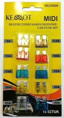 FUSES AUTOMOTIVE MIDI SET 10SZT.BLISTER - milautoparts-fr.ukrlive.com