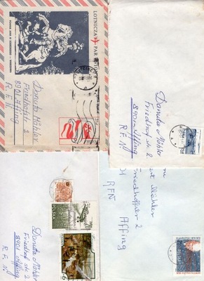 FL630 zestaw 4 listów do Niemiec