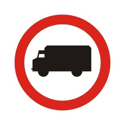 Znak Drogowy B5 B-5 Zakaz pojazdów ciężarowych 60cm