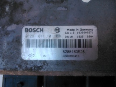 Laguna ii 1.9 dci бортовий комп'ютер двигуна 8200163528 фото №1