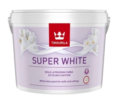 Farba emulsja TIKKURILA SUPER WHITE 10l BIAŁA