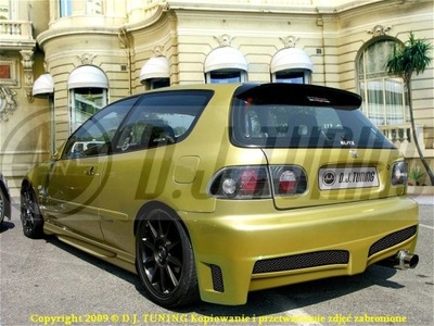 Honda civic v бампер задній radical dj-tuning фото №1