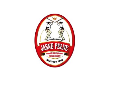 Etykiety naklejki na butelki piwo JASNE PEŁNE 10sz