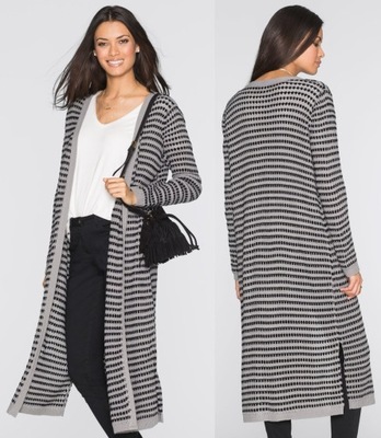 *lucky1616* PIĘKNY DŁUGI SWETER-PŁASZCZ 44 XXL