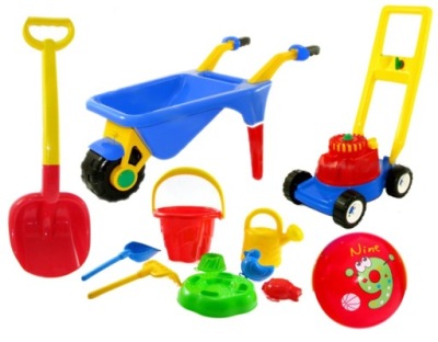 MEGA SET piesku 12 el Kosačka Trakaře Lopatu
