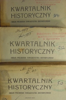 KWARATALNIKI HISTORYCZNE ZESZYTY 1-3 LWÓW 1934