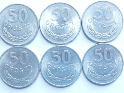 Moneta 50 gr groszy 1975 r piękna