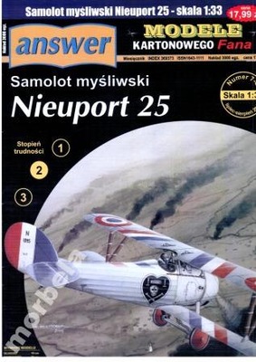 MKF 7-8/2006 Samolot myśliwski NIEUPORT 25 1:33