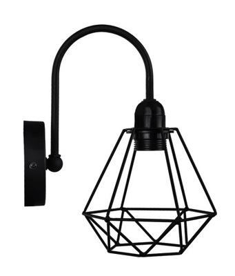 Kinkiet czarny metalowy loft loftowy na ścianę