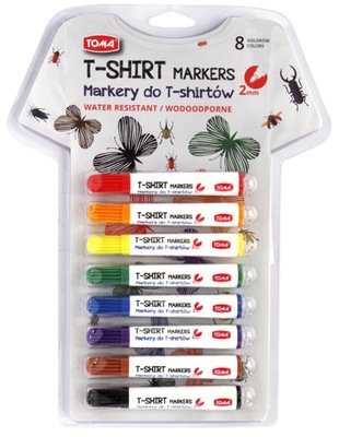 PISAKI DO UBRAŃ T-SHIRT 8szt ZESTAW MARKER