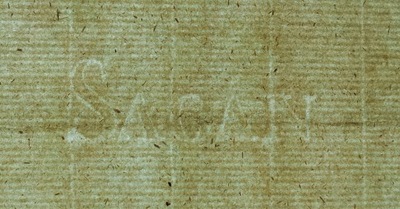 Stary papier czerpany XVIII wiek Sagan Żagań 117