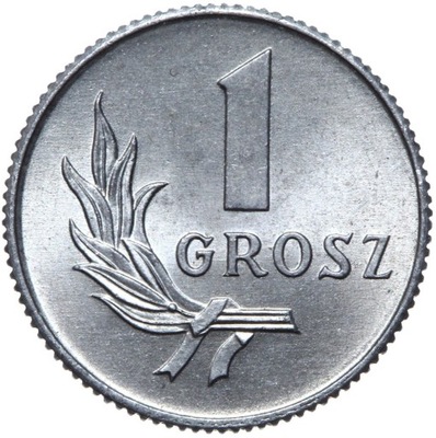 Polska - PRL - moneta - 1 Grosz 1949 - Aluminium - MENNICZA - STAN UNC
