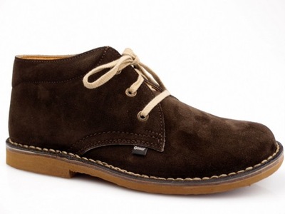 HUSAR trzewiki welury zamszowe OTMĘT 104a5 brąz 42