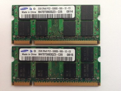 DDR2 4GB 2x2GB 667Mhz PC2 5300S SAMSUNG SODIMM