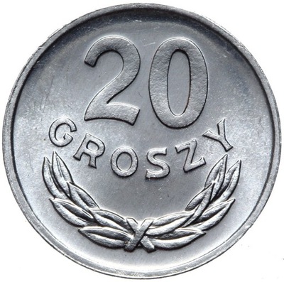 Polska - PRL - moneta - 20 Groszy 1981 - Warszawa - MENNICZA - Stan UNC
