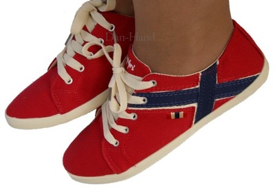 Balada Nowe modne TRAMPKI czerwone 24,5 cm. 38